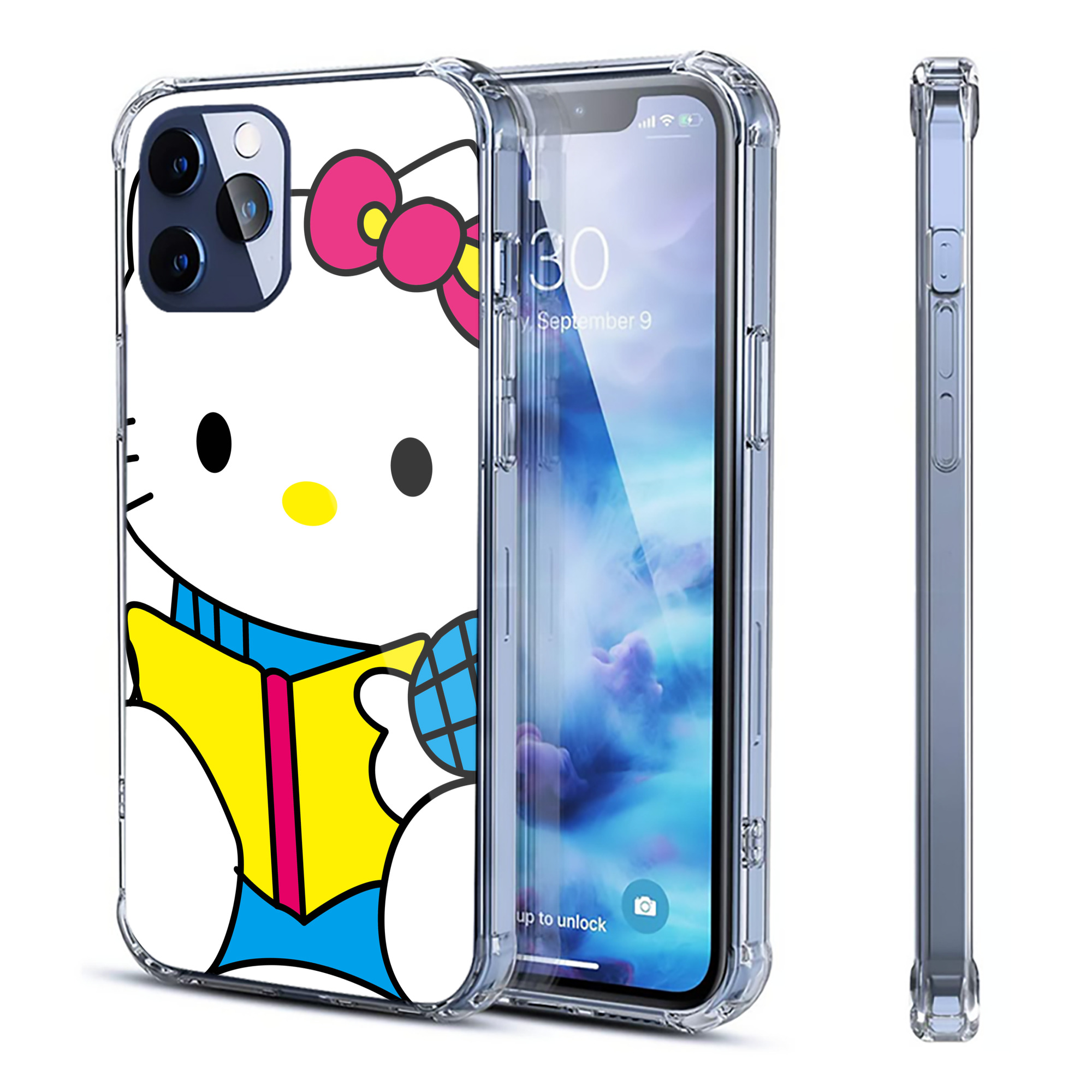 （画像用） Hello Kitty ハローキティ 【iPhone 12シリーズ対応】透明スマホケース（クリアソフトケース）